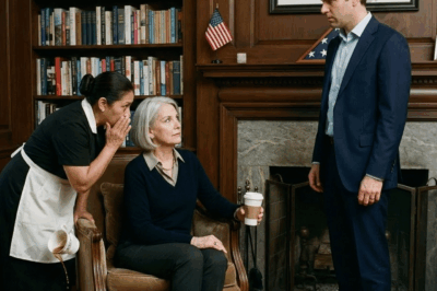 Right before the meeting to transfer my company to my son, my daughter-in-law handed me a cup of coffee with a smile that was strangely sweet. At that exact moment, the housekeeper “accidentally” bumped into me hard, spilling it, then leaned in and whispered, “Don’t drink it. Just trust me.” I pretended to stay calm and quietly switched cups with my daughter-in-law. Just five minutes later, something unexpected happened that threw the entire meeting room into chaos.