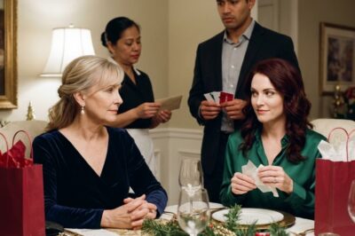 At Christmas dinner, my son and daughter-in-law handed out gifts to everyone, even the housekeeper, but somehow I was the only one left out. My daughter-in-law gave a small smirk and said my gift “must’ve gotten lost in the mail.” Then they paused, clearly waiting for me to make a scene. I didn’t. I just said, “Alright,” and carried on like nothing happened. Four days later, they showed up at my door in tears, begging because something urgent had come up, and they had no idea I’d already quietly gotten ahead of it.