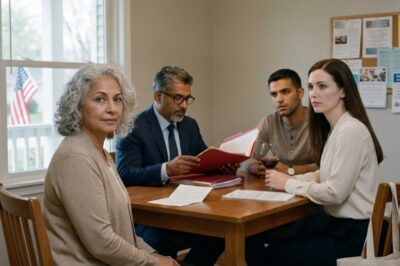 After returning from my trip, I found all my belongings lying outside the door along with a note from my son: “Mom, this house is too small, I don’t have room for you anymore.” So, I quietly moved into my own apartment and put all my moving plans on hold. At the family meeting afterward, I walked in with a man sitting next to me, my lawyer. No one had any idea what was about to happen.