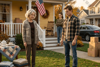 My daughter-in-law carried all my belongings out into the yard and then casually said, “These are just old things that are no longer needed anymore”… I did not lose my temper, and I did not blame her. I simply smiled quietly and said one sentence that made the whole family fall silent, because right after that, I decided to put everything back in order so everyone would understand that in this house, not everything can be decided on my behalf.