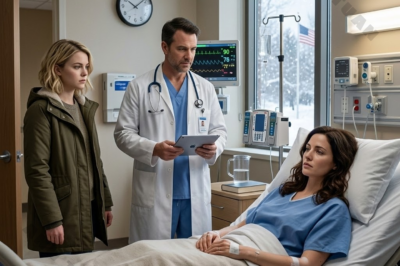 I collapsed in the snow while my sister walked away without looking back, and for three days no one knew whether I would ever open my eyes again. When she finally returned to the hospital, she didn’t ask if I was in pain or if I had survived. She looked at the doctor and asked, “Is she finally gone?” But his next sentence stopped her where she stood.