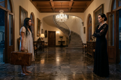 La joven regresó de Estados Unidos y decidió presentarse con una apariencia humilde para ver el verdadero corazón de su familia, pero lo que la esperaba no fue comprensión sino la puerta cerrándose con firmeza por parte de su propia madre, y justo cuando se encontraba entre la decepción y la realidad que comenzaba a entender, diez minutos después se escuchó un golpe en la puerta—trayendo consigo una verdad que obligó a todos a replantearse lo que acababan de perder